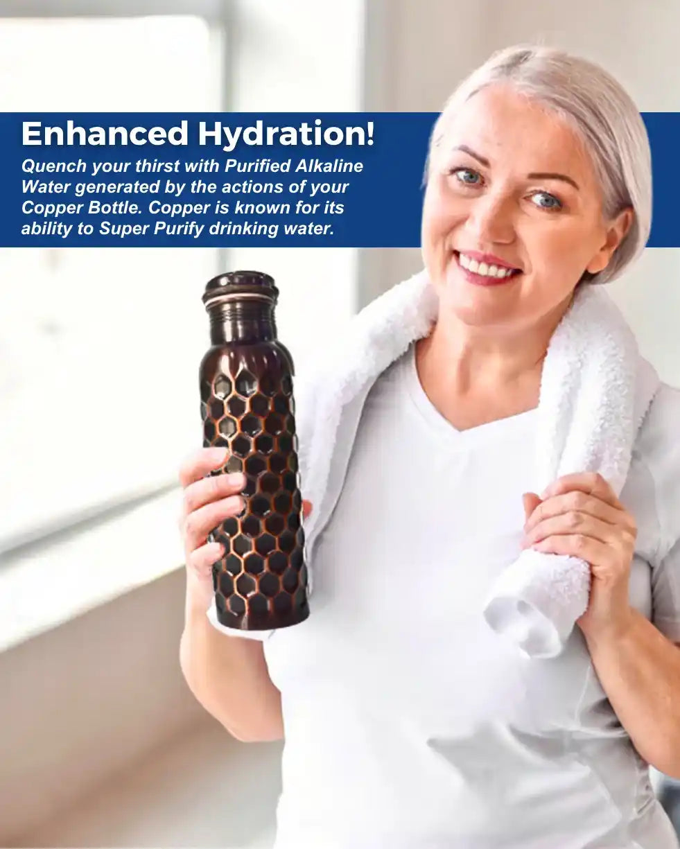 950m Pure alkaline Copper Bottle - Alkaline Water Purifiers