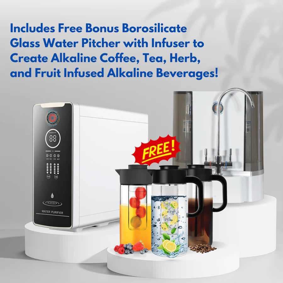 free glass with alkaline water systems