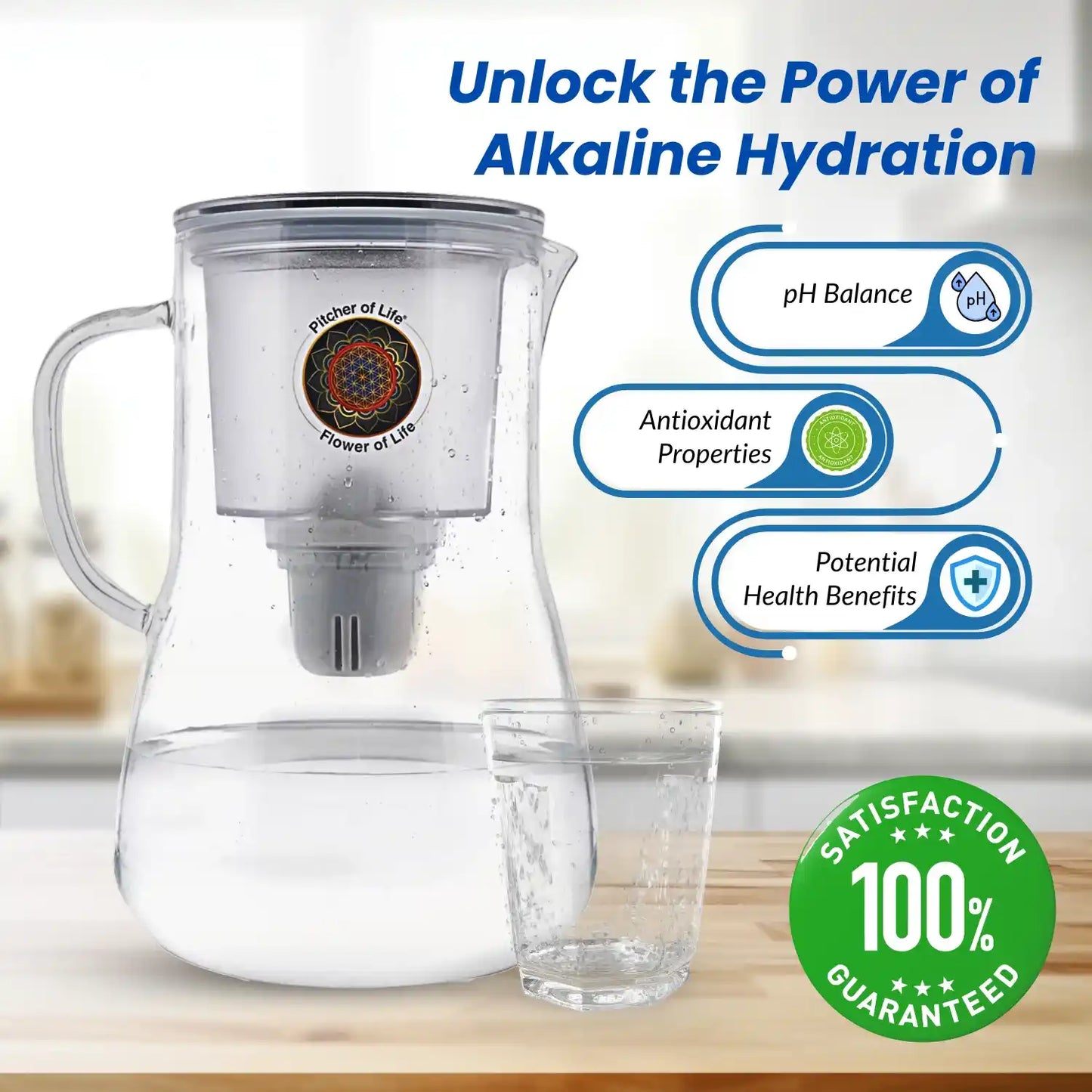 Borosilicate Glass Pitcher of Life Alkaline Water Purifier water store