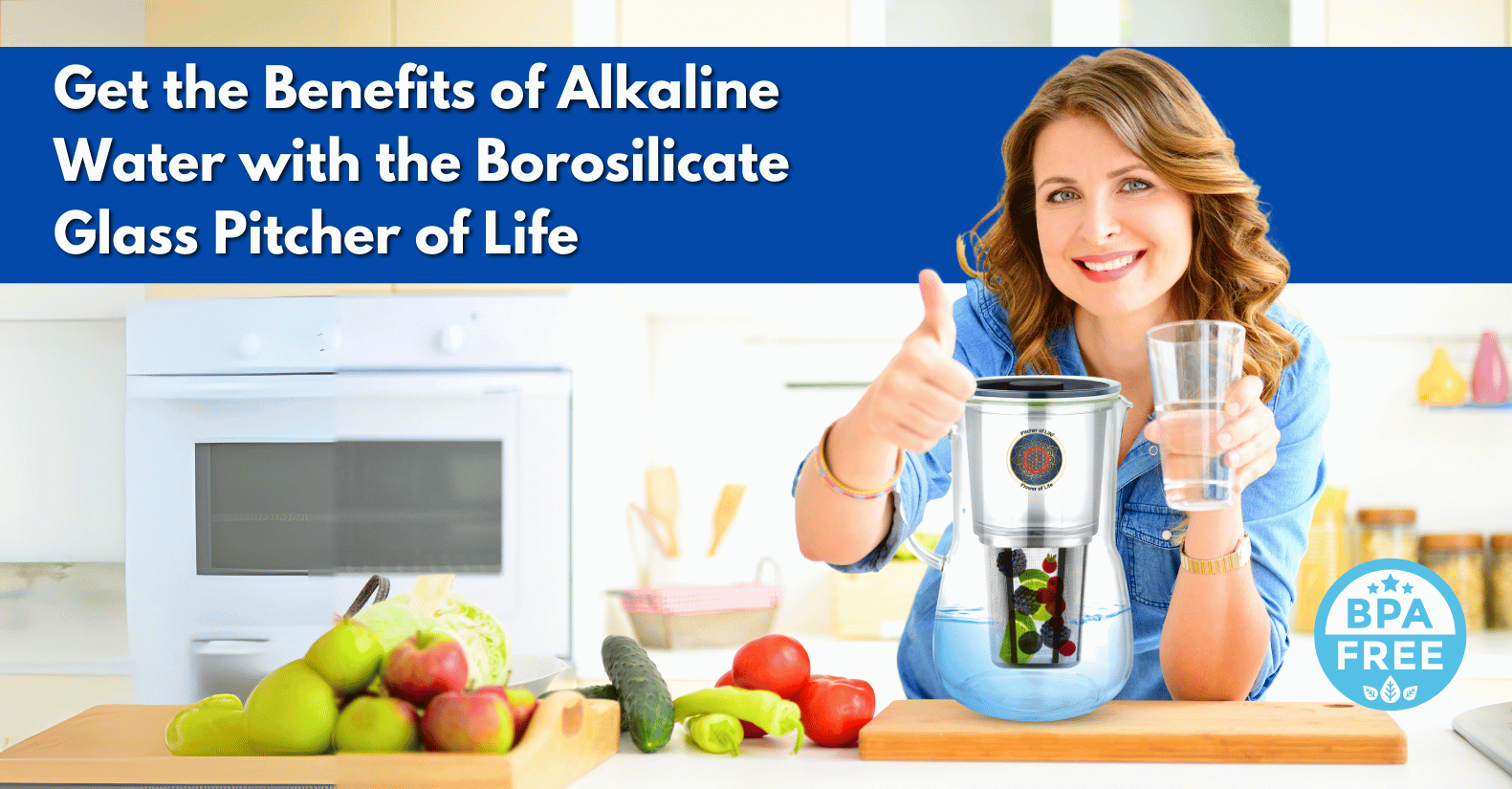 Get the Benefits of Alkaline Water with the Borosilicate Glass Pitcher of Life
