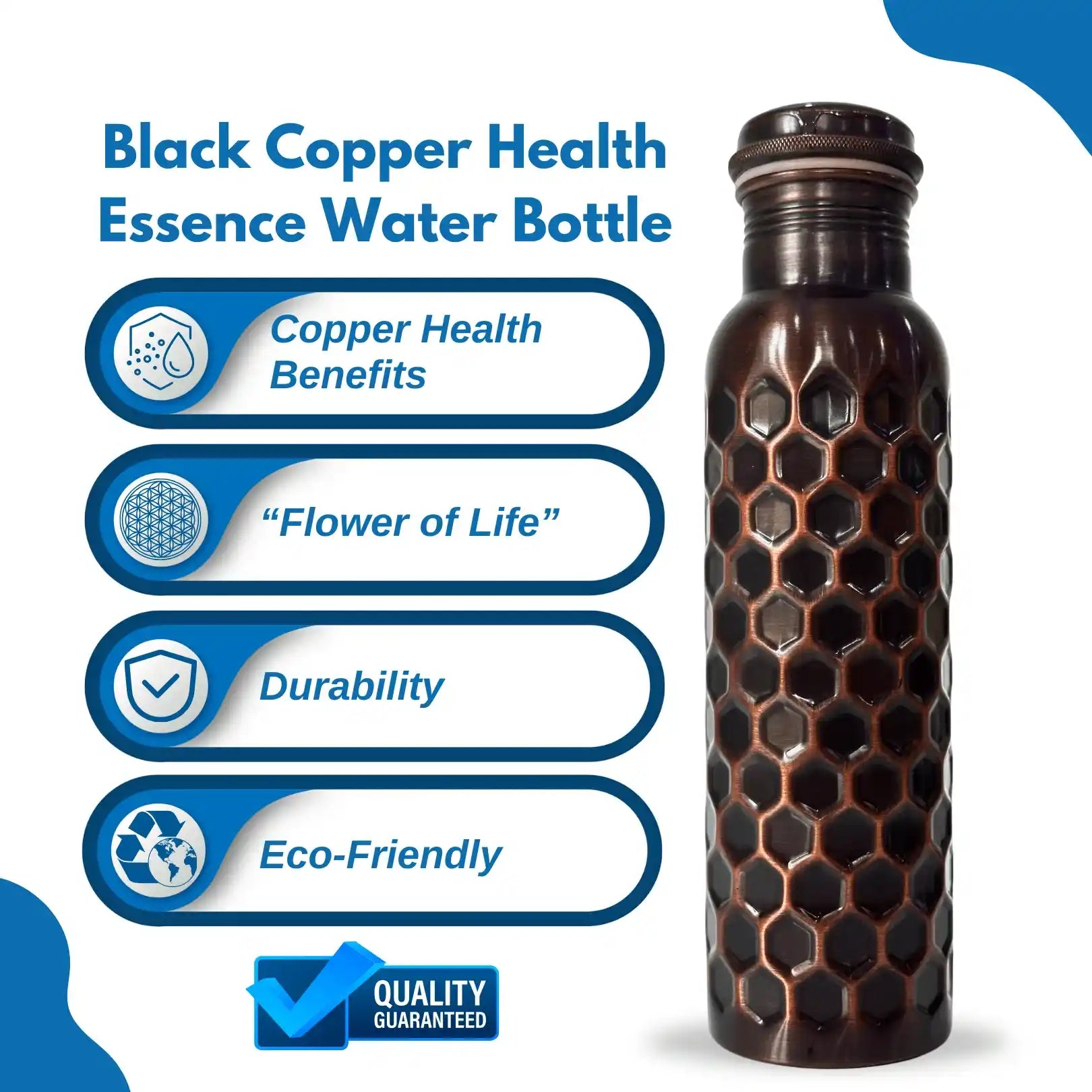 black copper water bottle