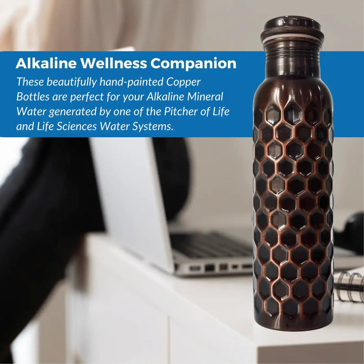 Black Coppter Hydrogen Water Bottle