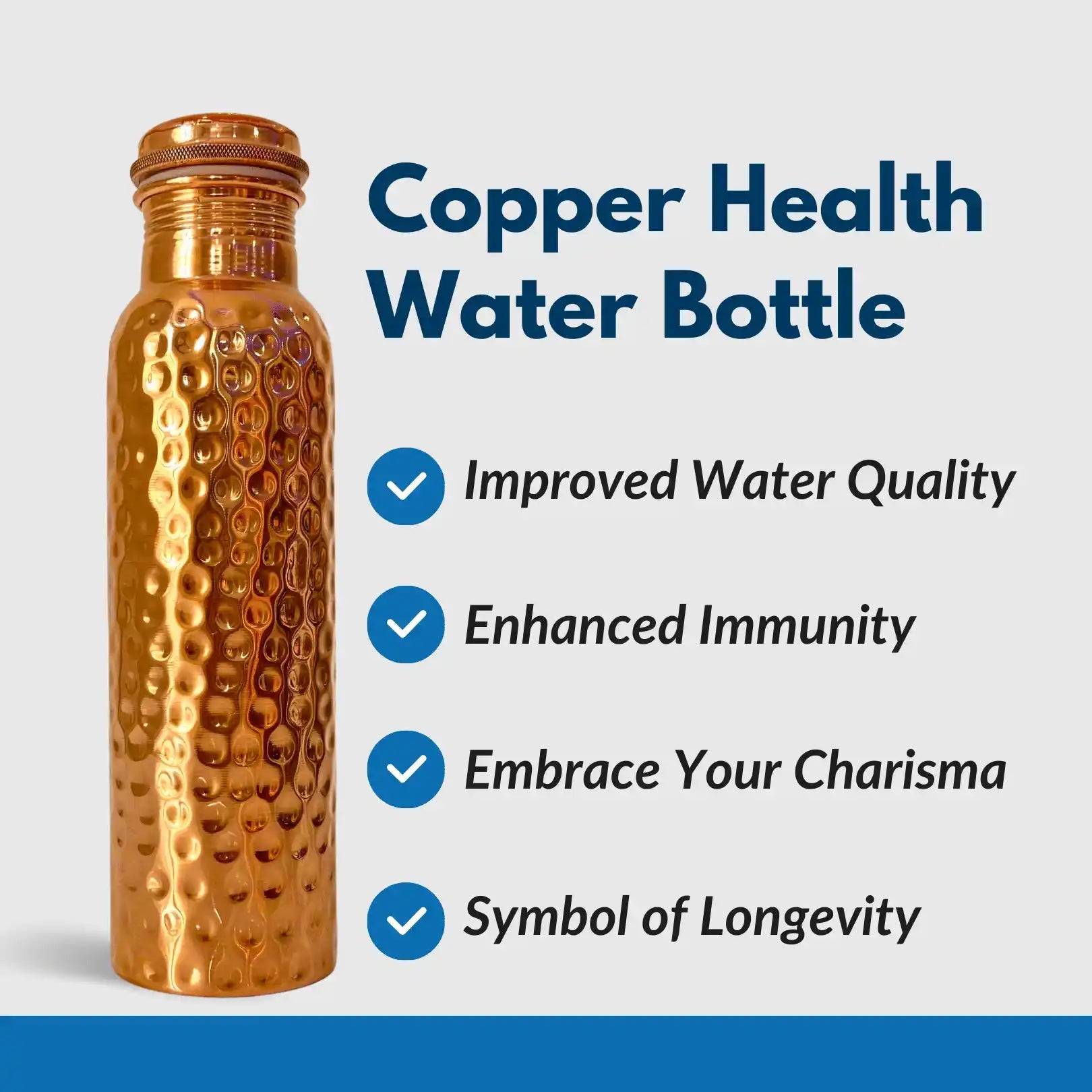 Copper Bottle Pounded Design health benifits