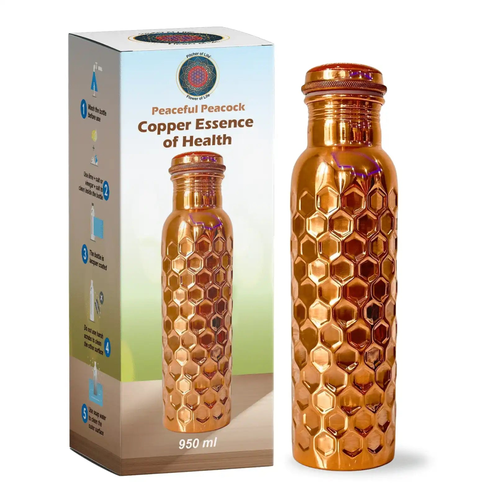 Copper Essence Of Health Water Bottle