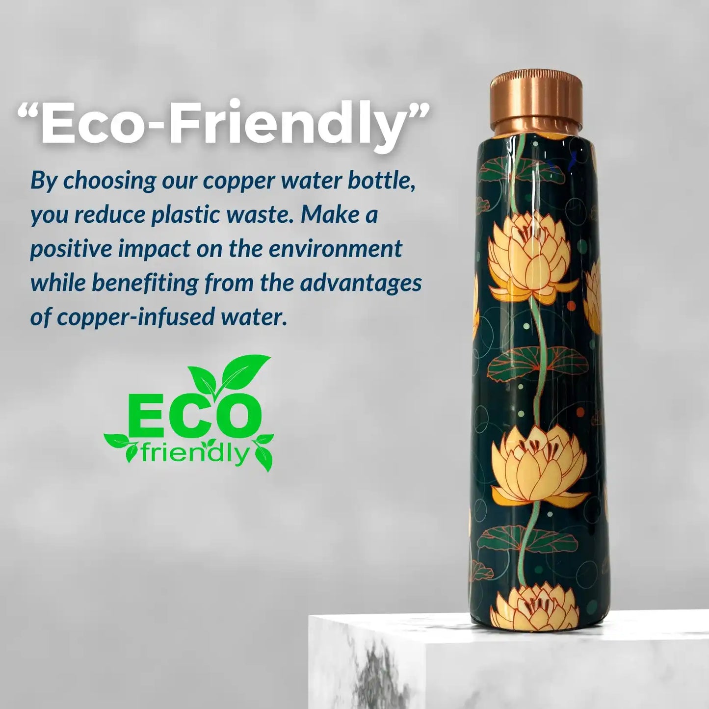 copper bottle lotus eco-friendly