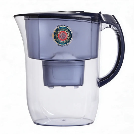 BPA Free Alkaline Water Pitcher for family to boost your energy on a white background