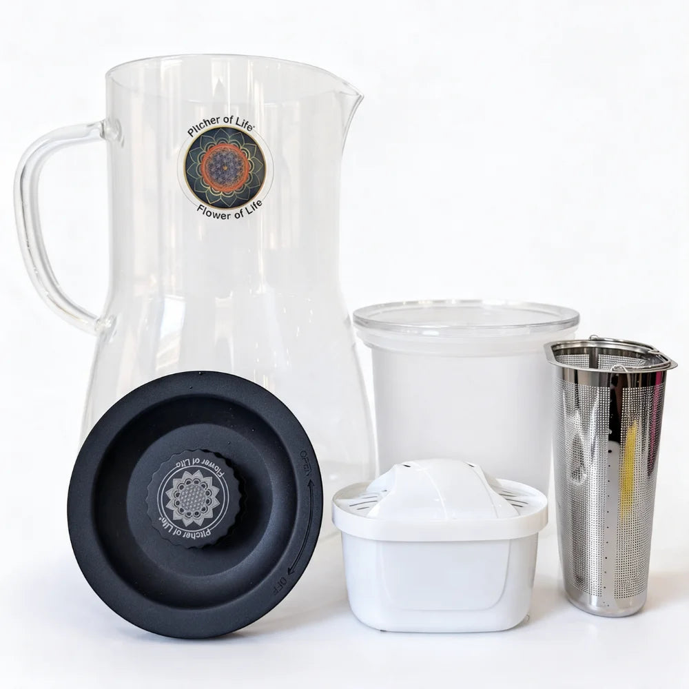 New Glass Pitcher of Life with Stainless steel infuser