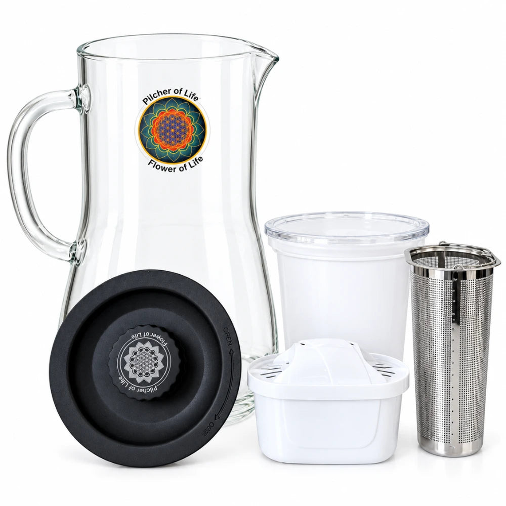 New Glass Pitcher of Life with Stainless steel infuser