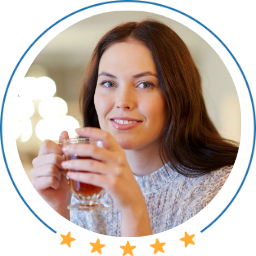 Olivia a mother using pitcher of life