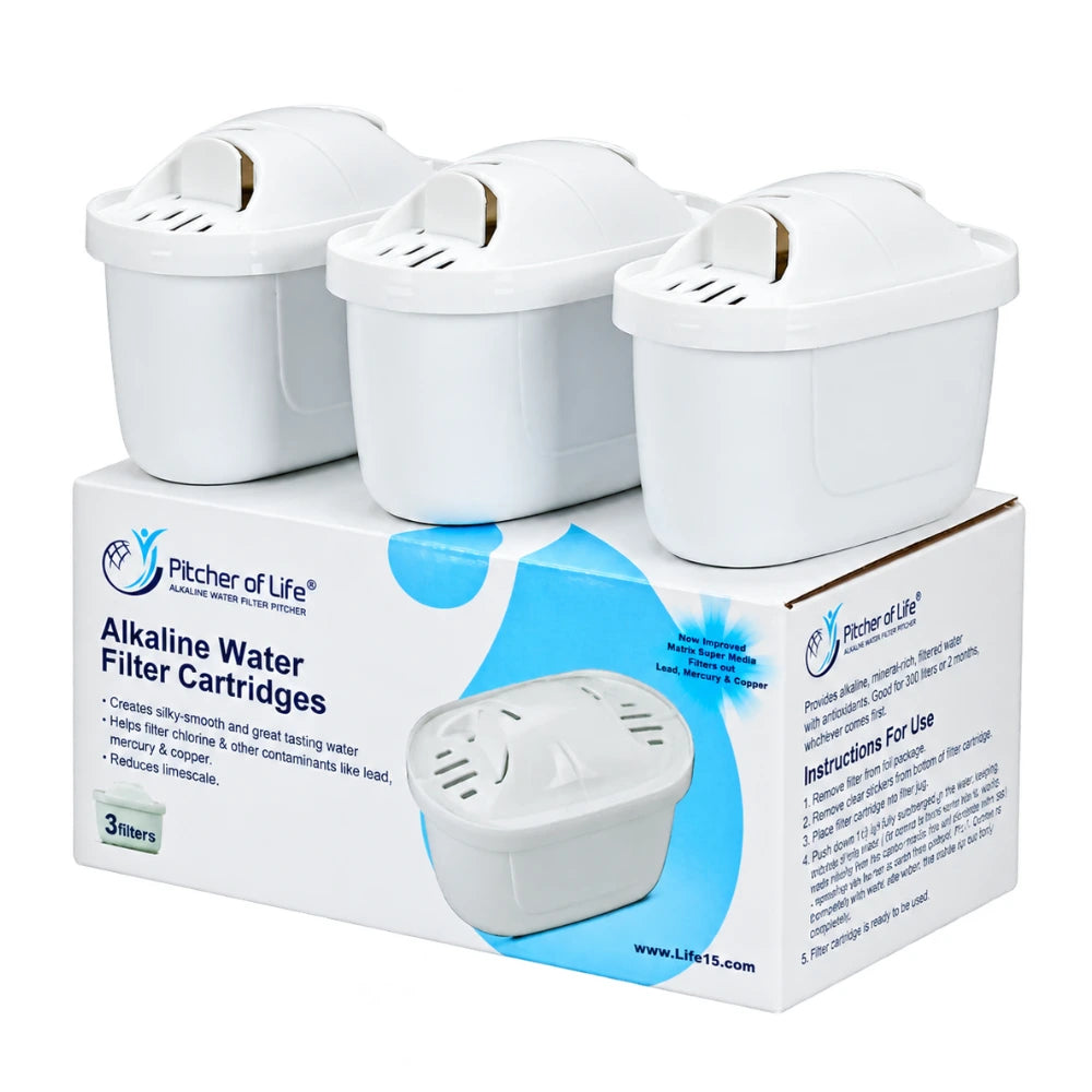 BPA Free Alkaline Water Pitcher Replacment Filters pack