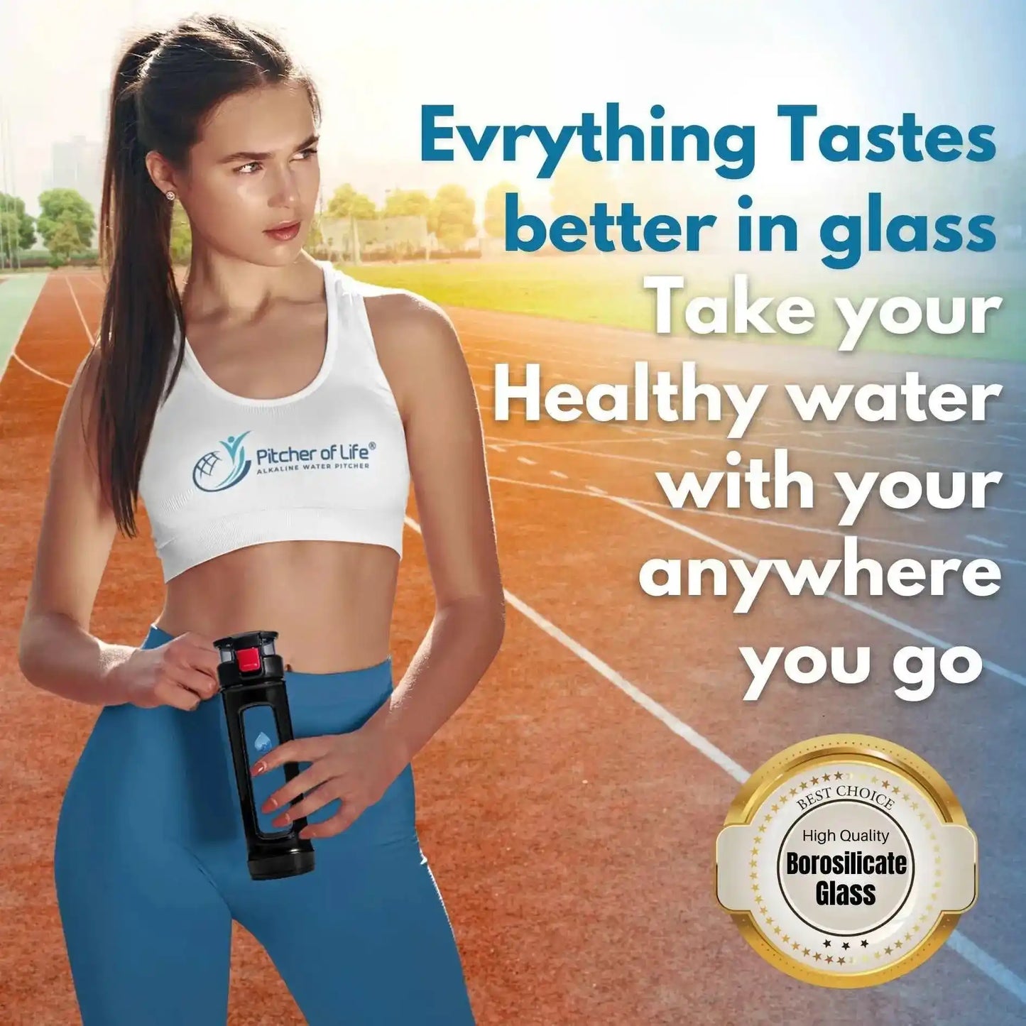 better taste of Borosilicate Glass Water Bottle