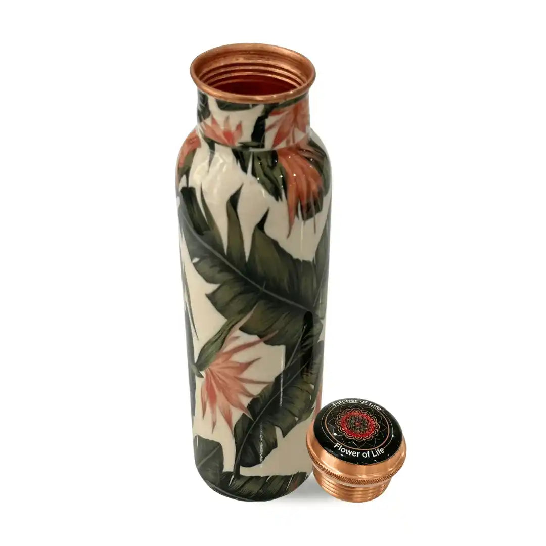 copper bottle flower design