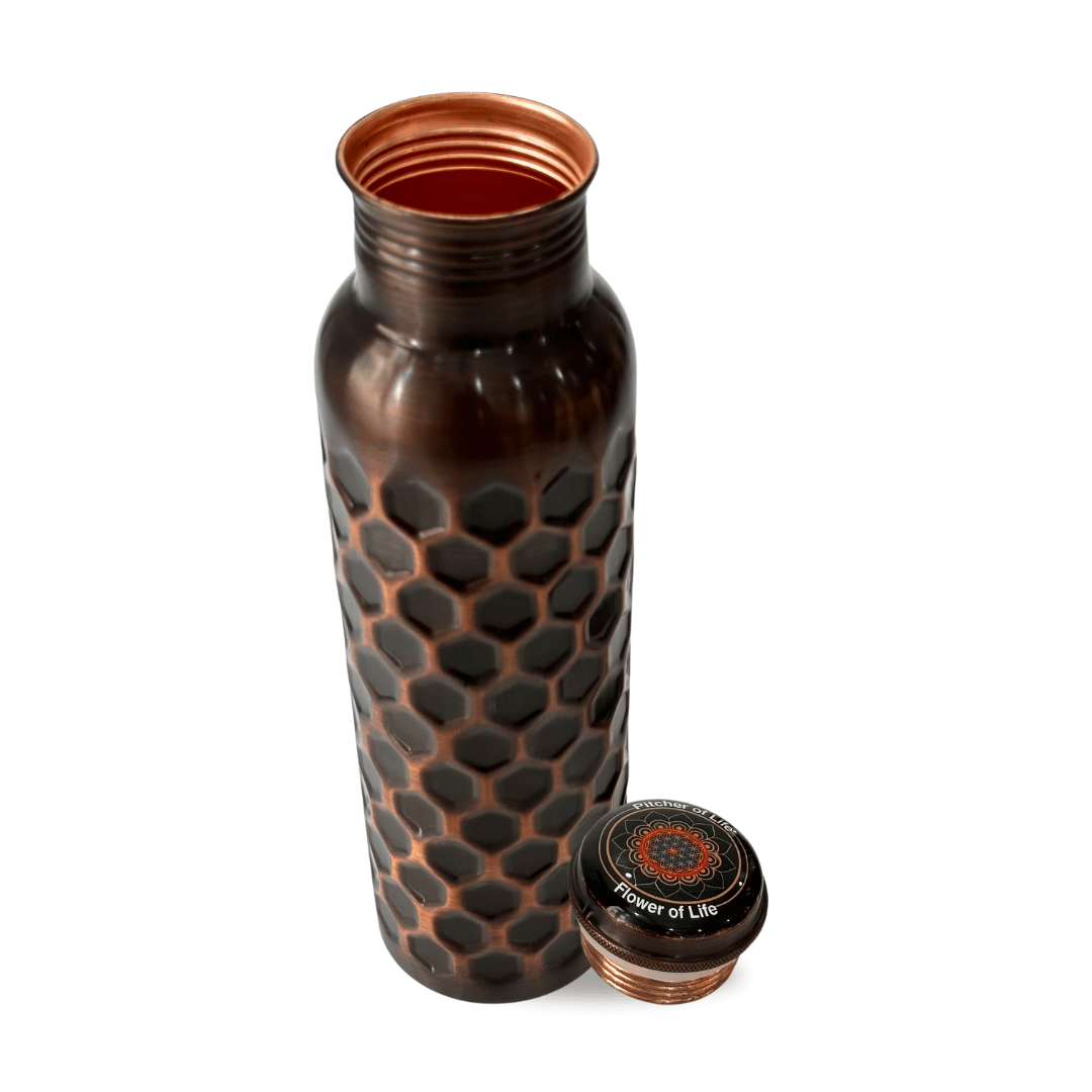 950ml Pure Copper Bottle - Black and Copper Color