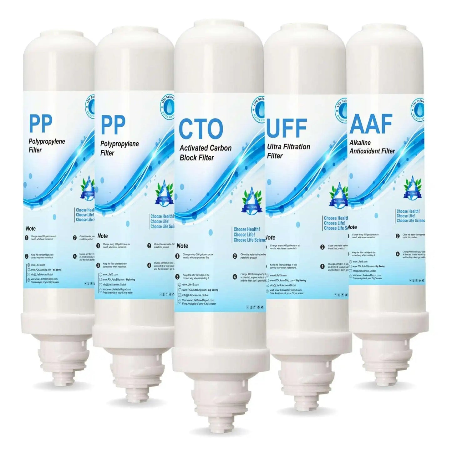 Countertop Alkaline life water 5 Replacement Filter Bundle