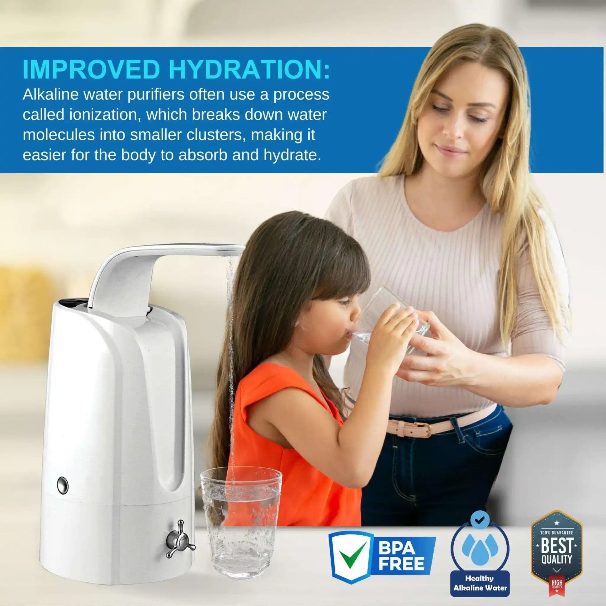 improved hydration Countertop Alkaline Water Purifier