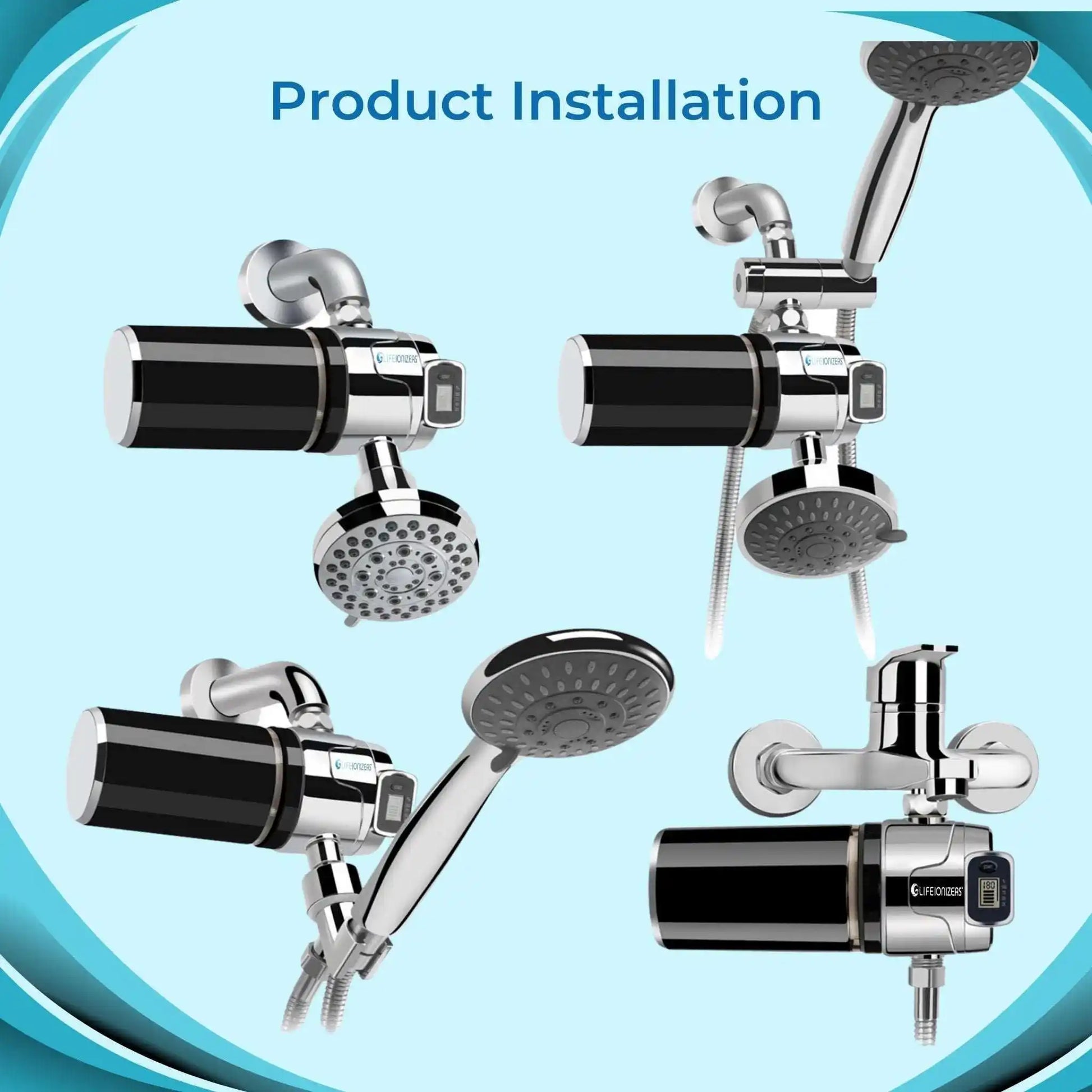 Installation pitcher of life shower double filteration filter