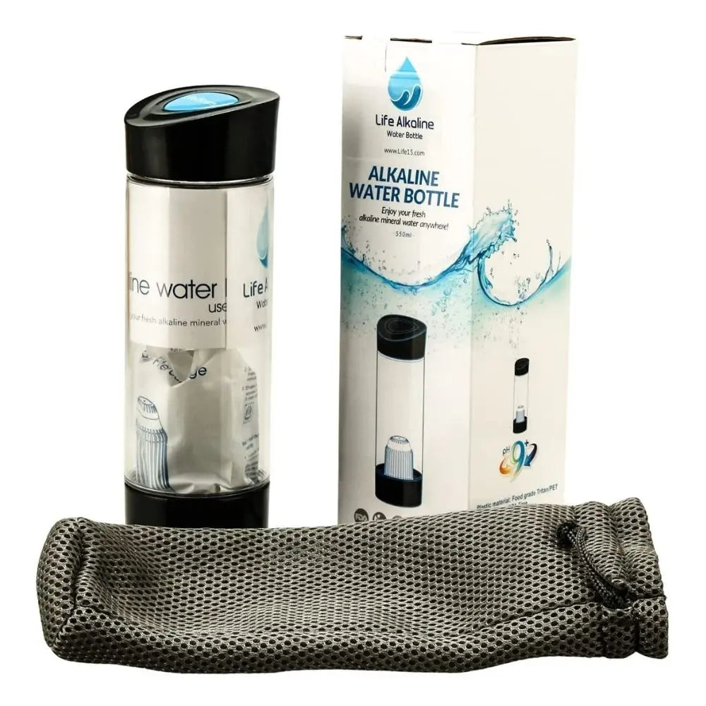 Alkaline Water Bottle - 550 mL - with Replaceable Filter